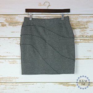 Simply Vera Wang Women's Sm Gray Lucid Twist Skirt